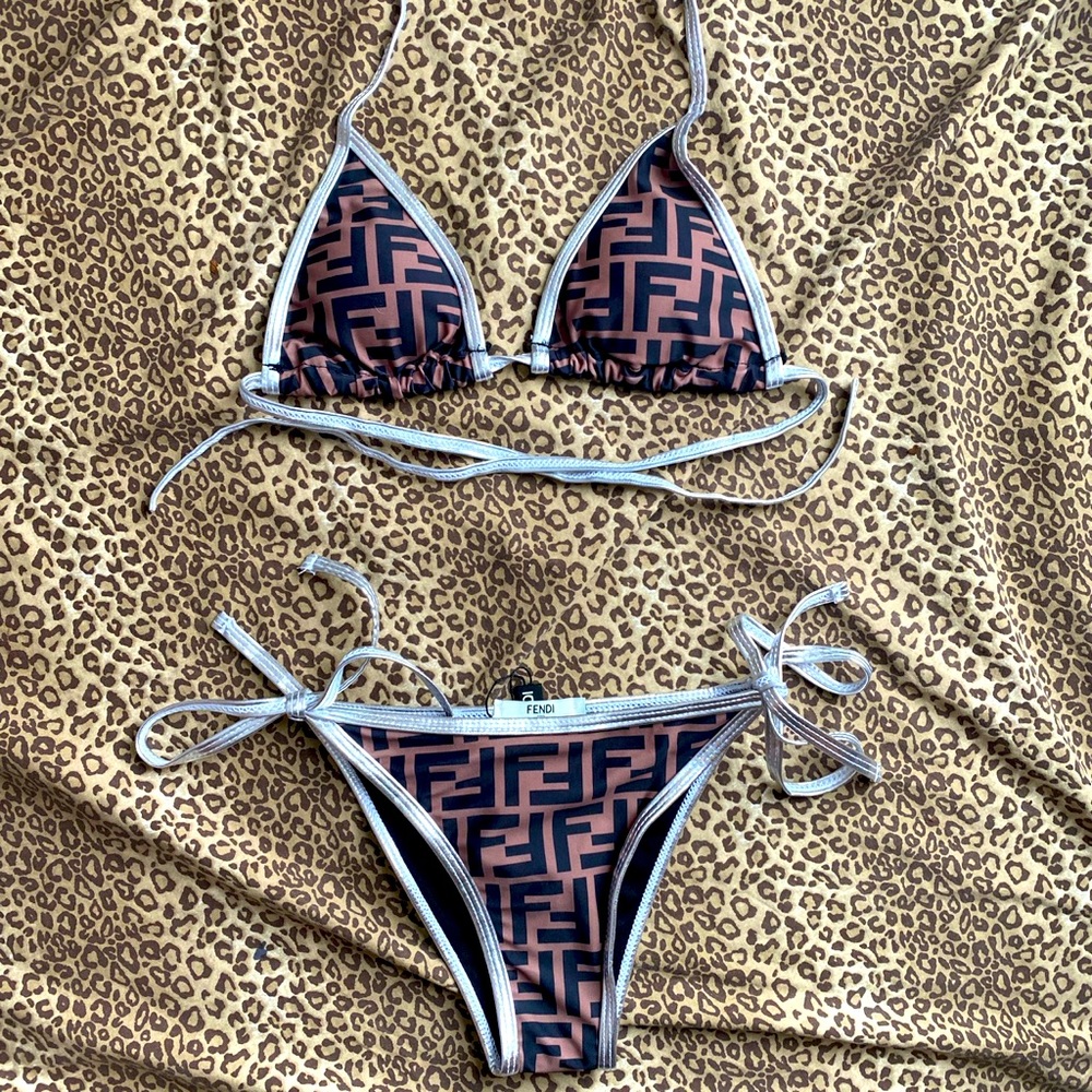 Silver Fendi bikini